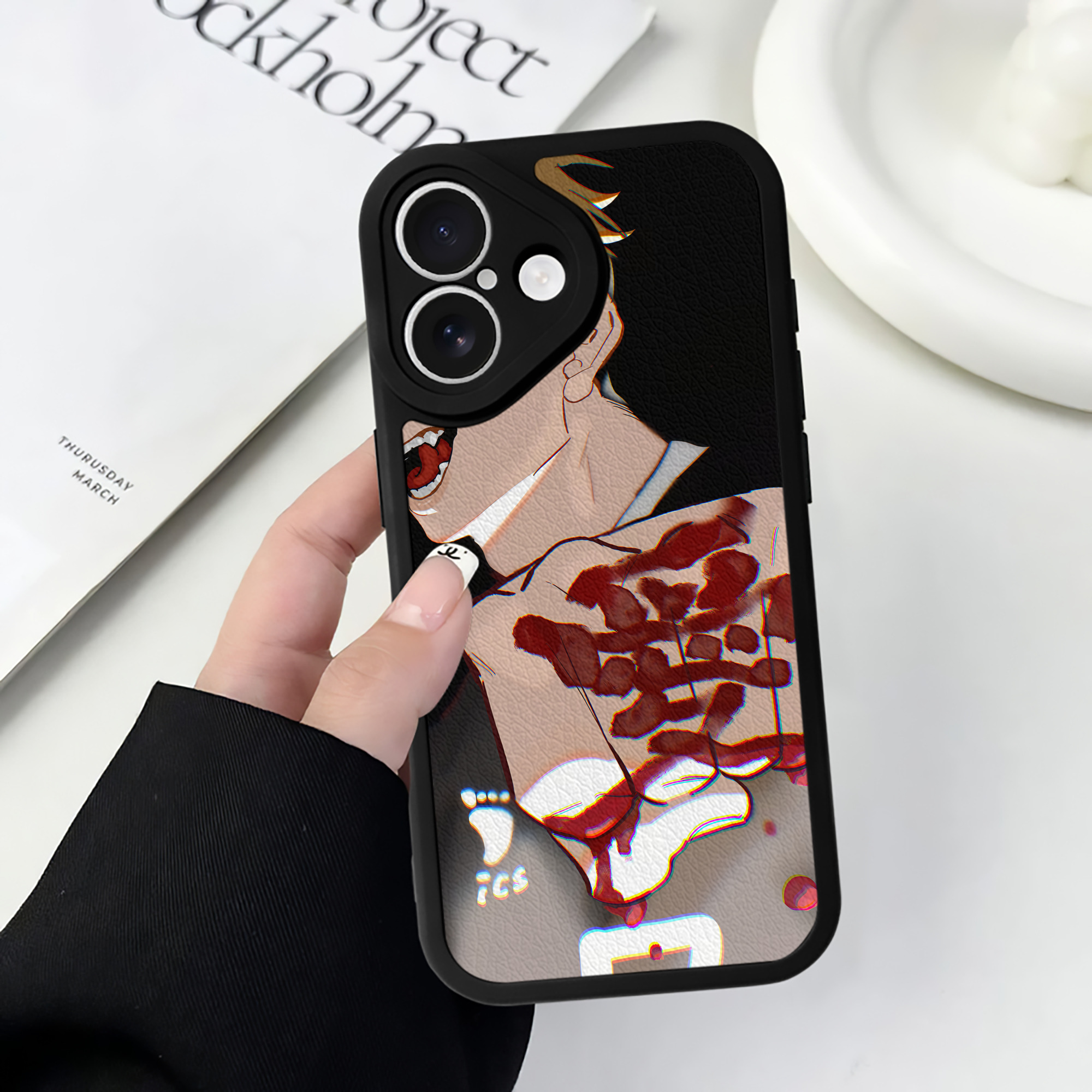 （画像用） ハイキュー!! Haikyu!! 【iPhone 16シリーズ対応】シリコンスマホケース（レザー調） 材質：シリコン